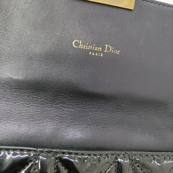 Miss Dior Cannage Patent Leather Black
