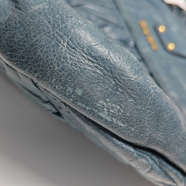 Miu Coffer Calfskin Blue