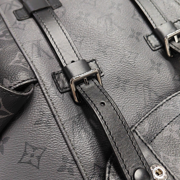 CHRISTOPHER PM Monogram Coated Canvas Gray