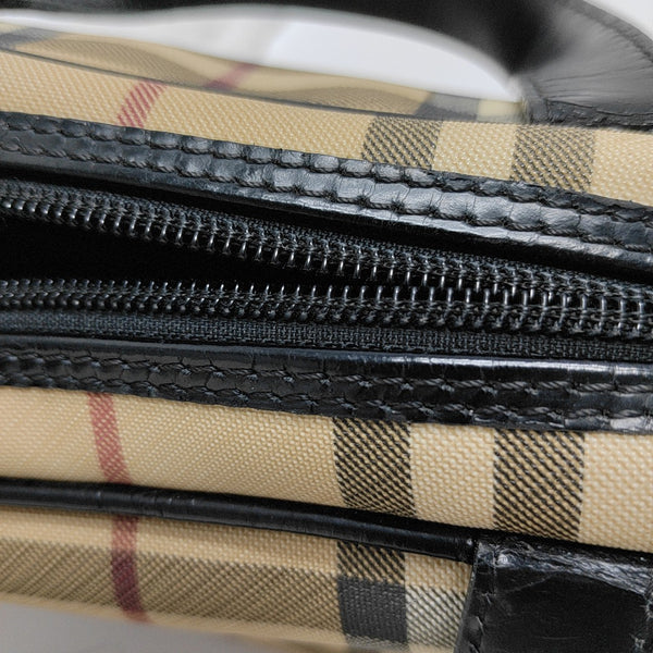 Coated Canvas Top Handle Bag Beige