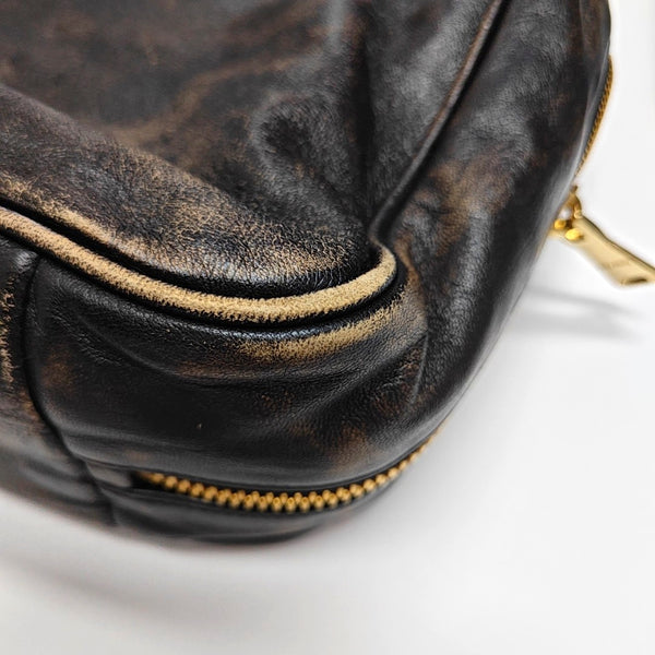 Authenticated pre-owned Beau Large Calfskin Brown - Top Handle Bag at Looply