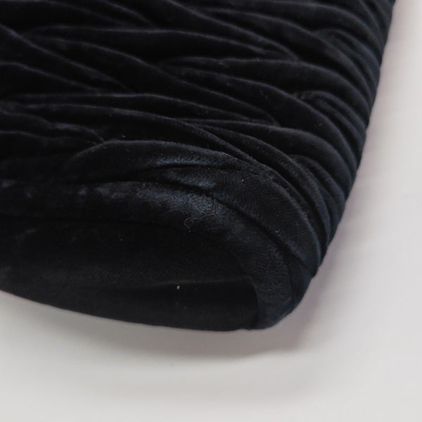 Matelassé Quilted Velvet Black