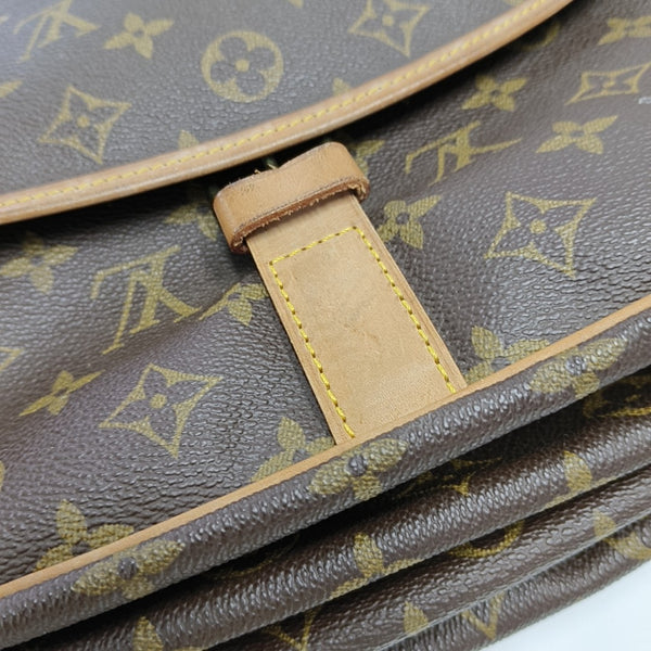 SAUMUR 35 Monogram Coated Canvas Brown