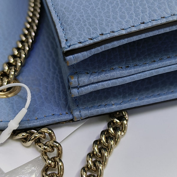 Interlocking G Small Calfskin Blue