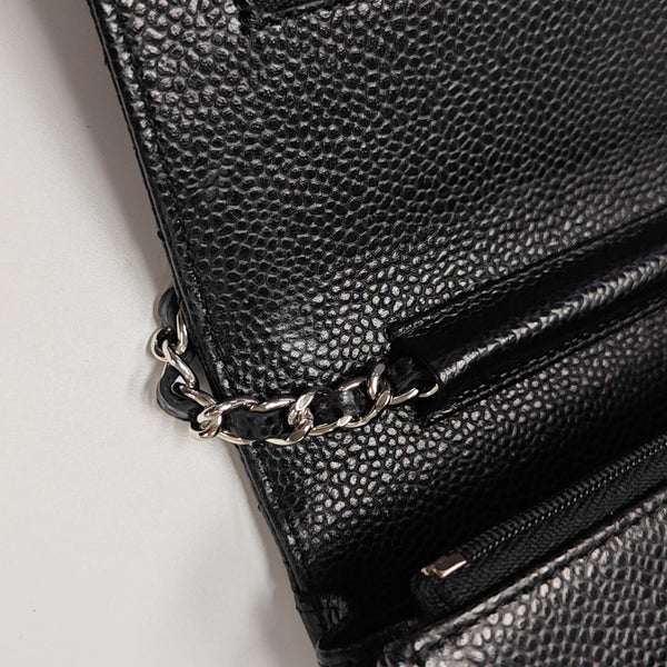 WOC Quilted Grained Calfskin Black