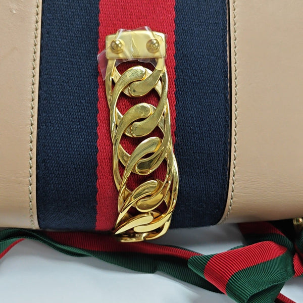 Sylvie Small Calfskin Beige