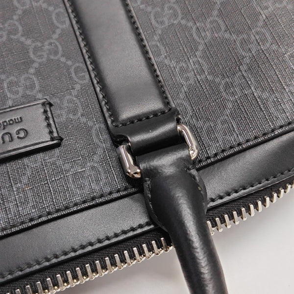 Monogram Coated Canvas Shoulder Bag Black