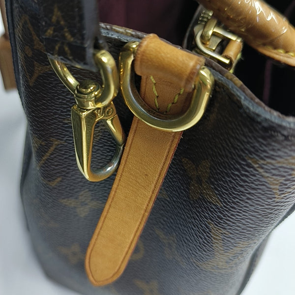 MONTAIGNE BB Monogram Coated Canvas Brown