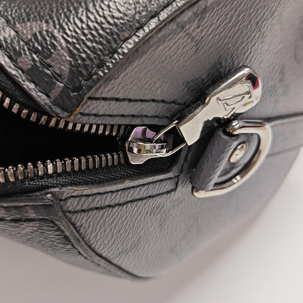 KEEPALL Monogram Coated Canvas Black