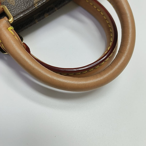 SAC PLAT Mini Monogram Coated Canvas Brown