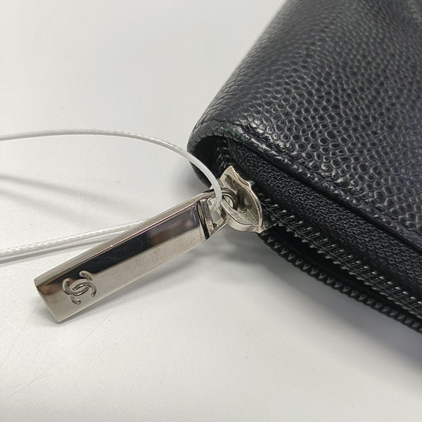 Grained Calfskin Wallet Black