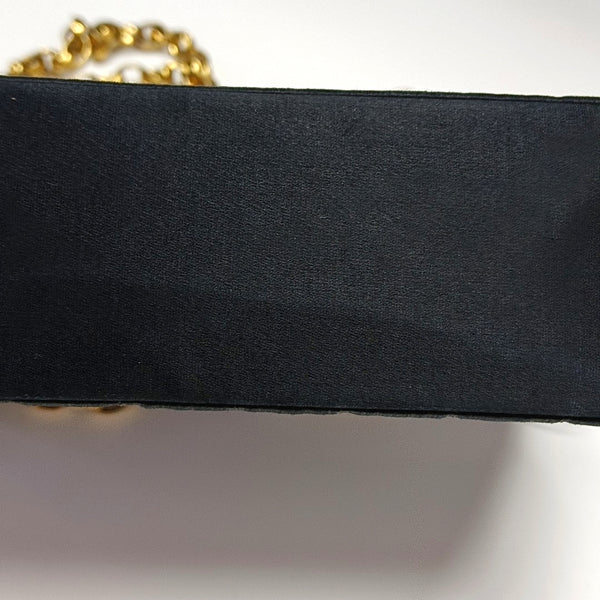 Quilted Silk Satin Black