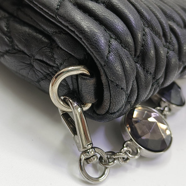 Crystal Quilted Lambskin Black