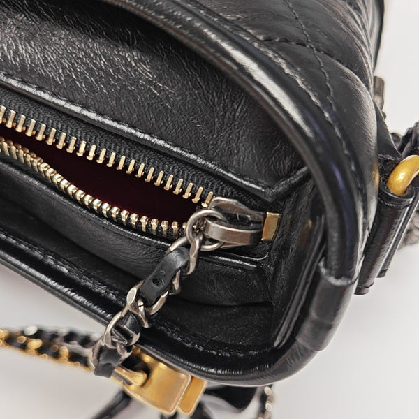 GABRIELLE New Medium Quilted Vintage Calf Black