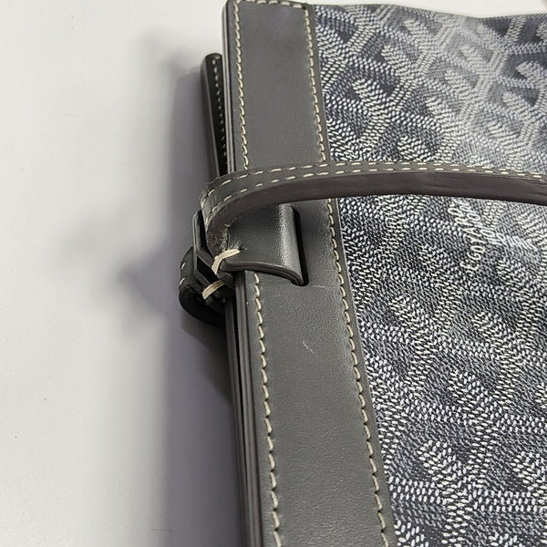 Coated Canvas Tote Bag Gray
