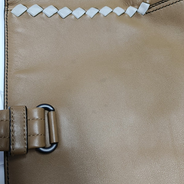 Calfskin Shoulder Bag Brown