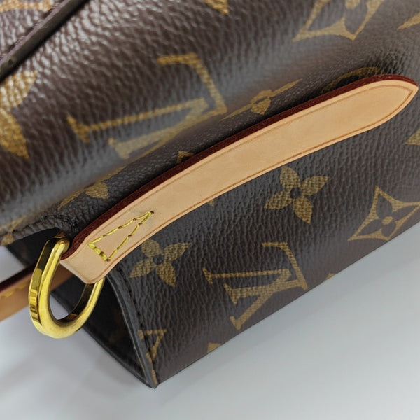 MONTAIGNE MM Monogram Coated Canvas Brown