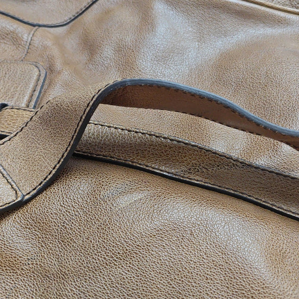 Calfskin Shoulder Bag Brown