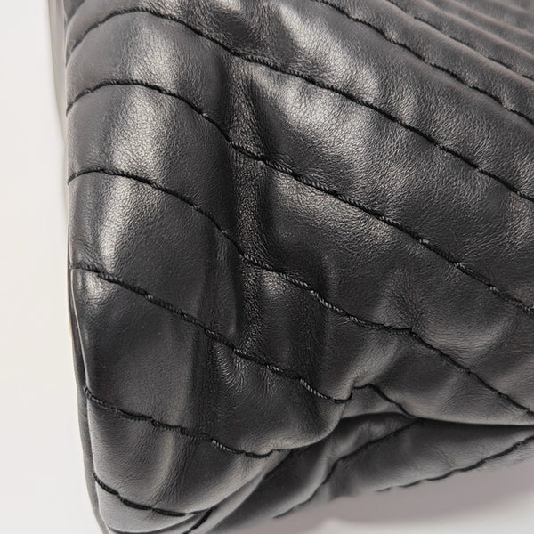 Chevron Calfskin Black