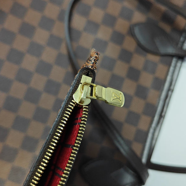 NEVERFULL MM Damier Ebene Coated Canvas Brown