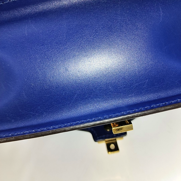 Authenticated pre-owned Sylvie Mini Calfskin Blue - Shoulder Bag at Looply