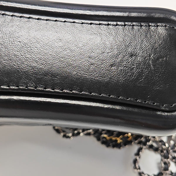 GABRIELLE Small Quilted Vintage Calf Black