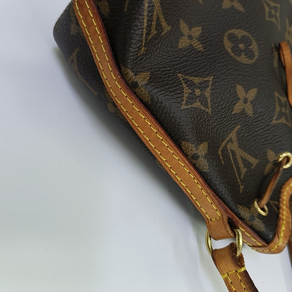 NÉONOÉ Nano Monogram Coated Canvas Brown