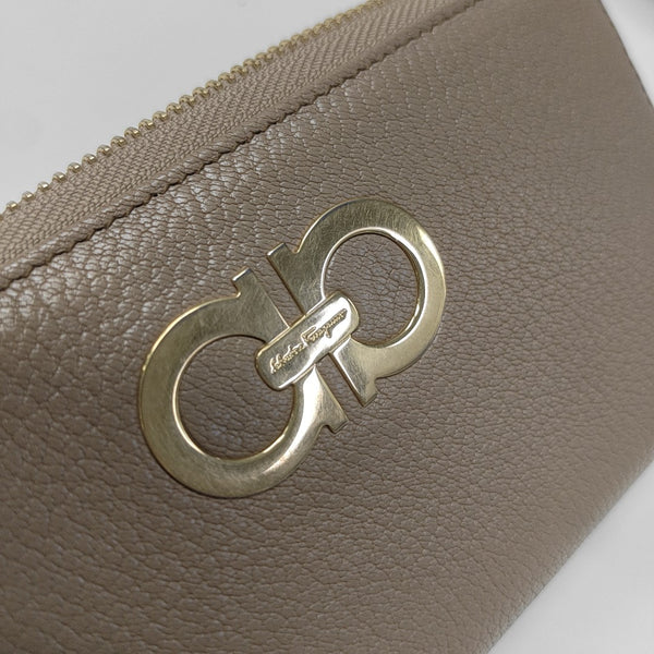 Gancini Calfskin Gray Wallet