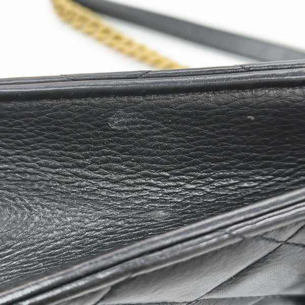 Quilted Calfskin Shoulder Bag Black