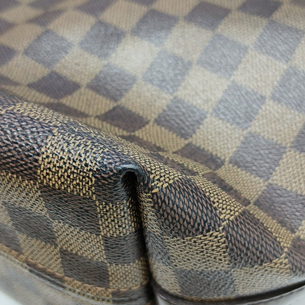 LLOVO MM Damier Ebene Coated Canvas Brown