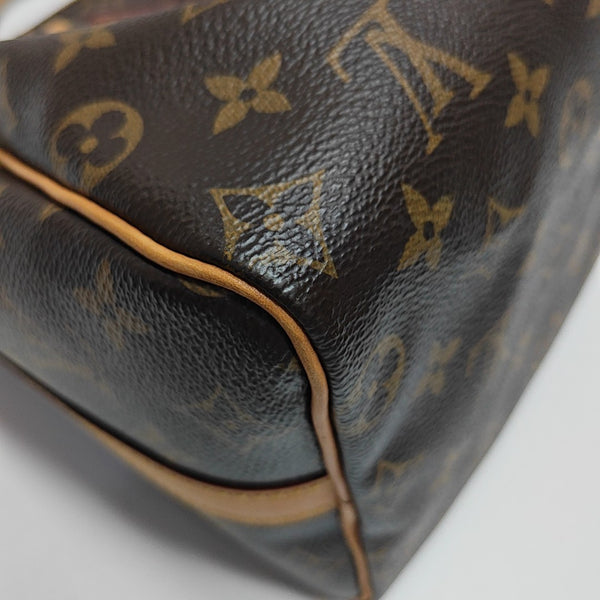 SPEEDY 25 Monogram Coated Canvas Brown