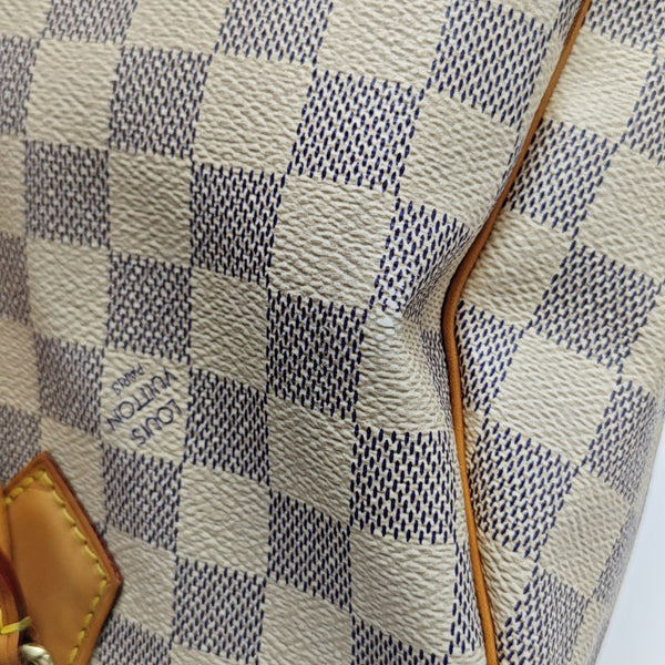 SPEEDY 30 Damier Azur Coated Canvas White