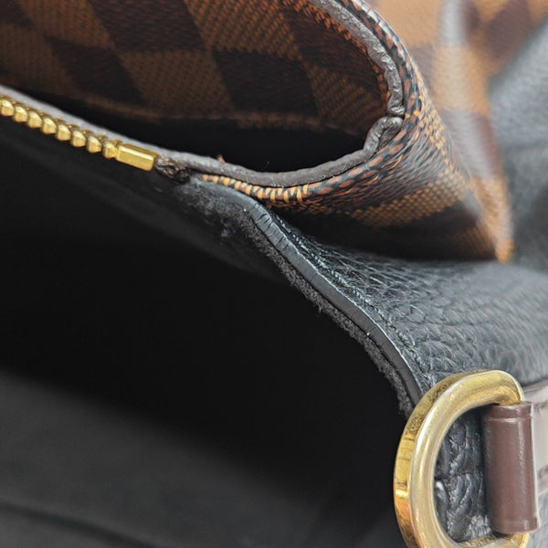 NORMANDY Damier Ebene Coated Canvas Brown