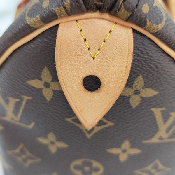SPEEDY 25 Monogram Coated Canvas Brown