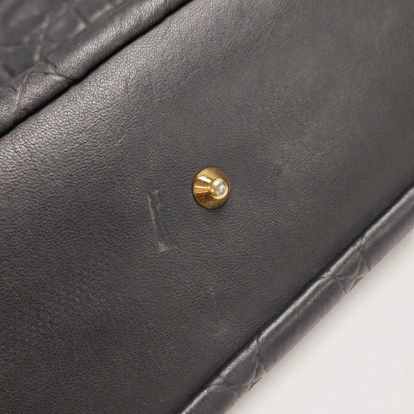 Cannage Calfskin Tote Bag Black