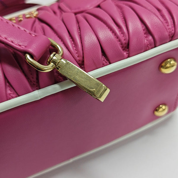 Arcadie Matelassé Small Quilted Lambskin Pink