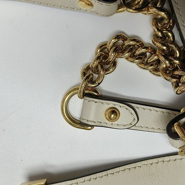Padlock Small Monogram Coated Canvas Beige