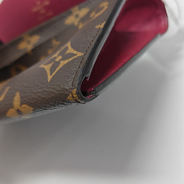 EMILIE Monogram Coated Canvas Brown Wallet
