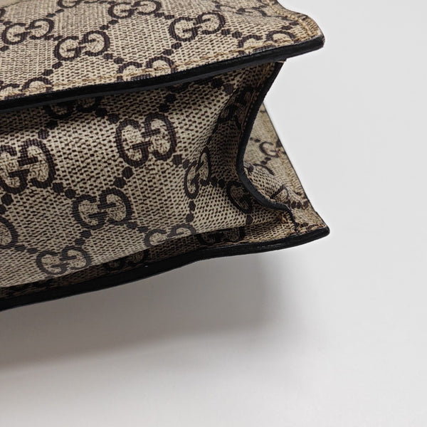 GG Supreme Monogram Coated Canvas Brown