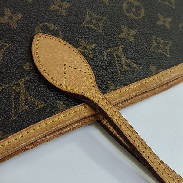 NEVERFULL MM Monogram Coated Canvas Brown