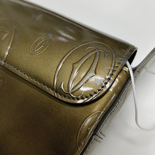Patent Leather Shoulder Bag Green