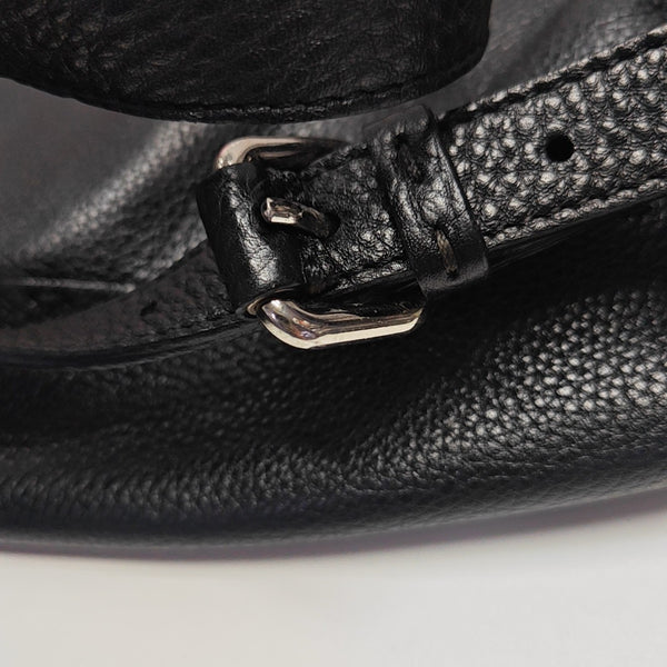 Quilted Calfskin Shoulder Bag Black