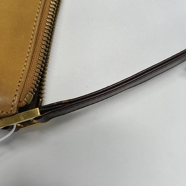Fabric Top Handle Bag Brown