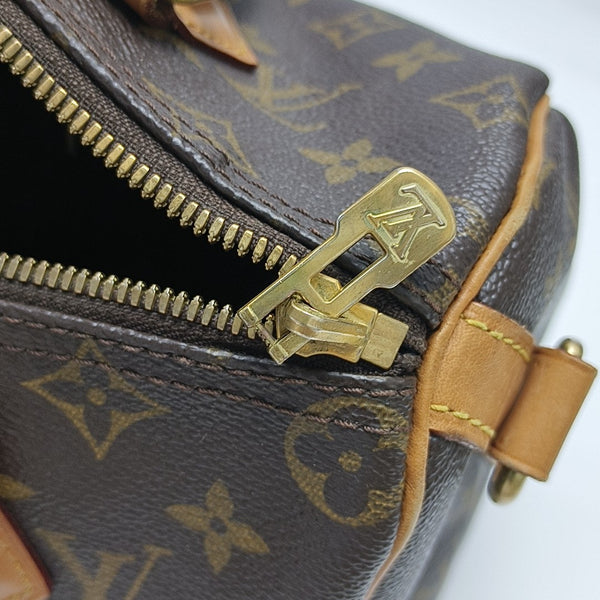 SPEEDY 25 Monogram Coated Canvas Brown