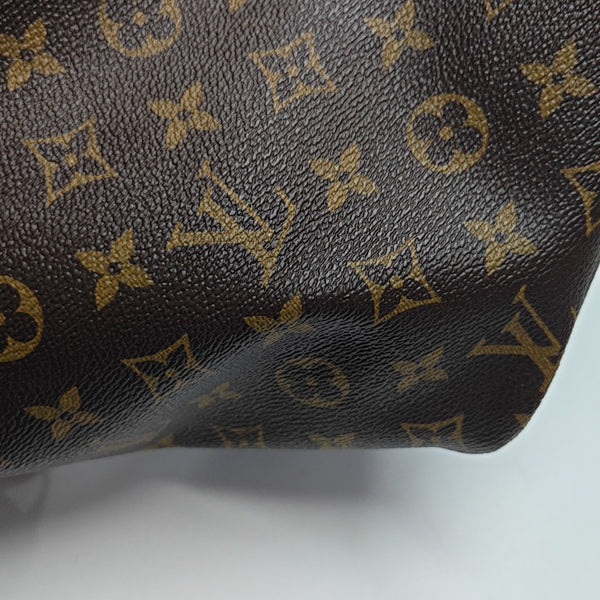 NEVERFULL MM Monogram Coated Canvas Brown