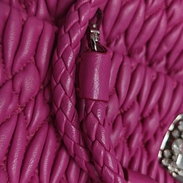 Crystal Quilted Lambskin Red