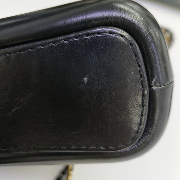 GABRIELLE Small Quilted Vintage Calf Black