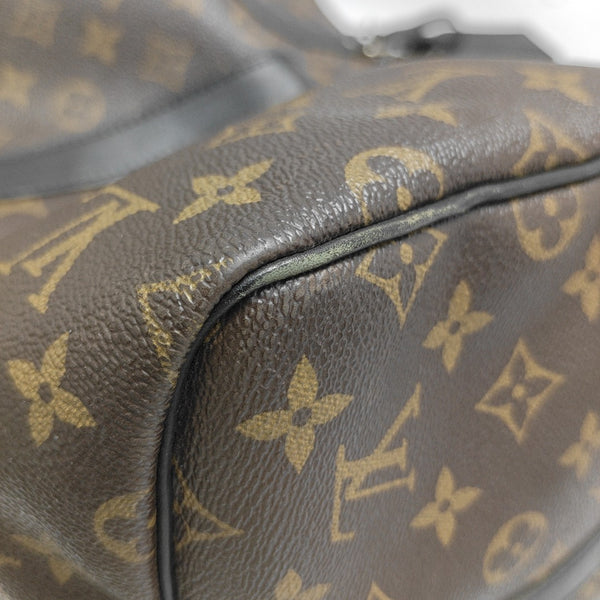 KEEPALL 55 Monogram Coated Canvas Brown