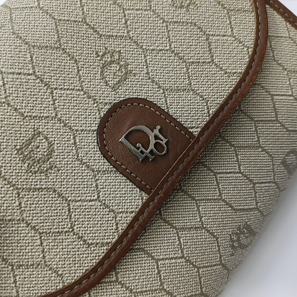 Coated Canvas Shoulder Bag Beige