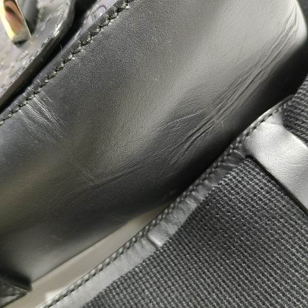 Ligne Shima Monogram Calfskin Black